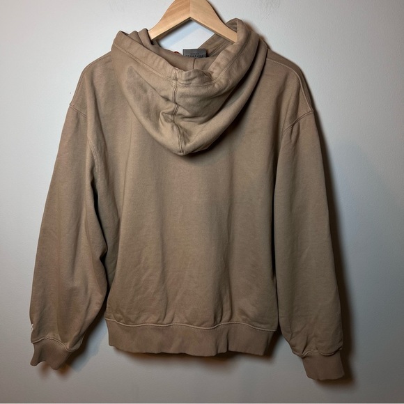 Superdry Micro Logo Embroidered Boxy Hoodie Women’s size 10 Taupe Sweatshirt NEW - Picture 7 of 10